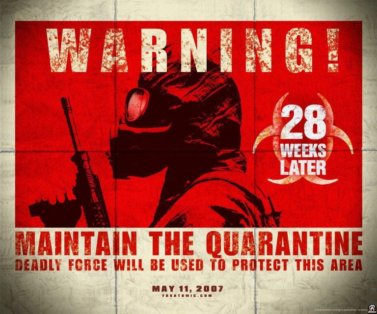 28 Weeks Later epic movie poster for the rage virus film followup