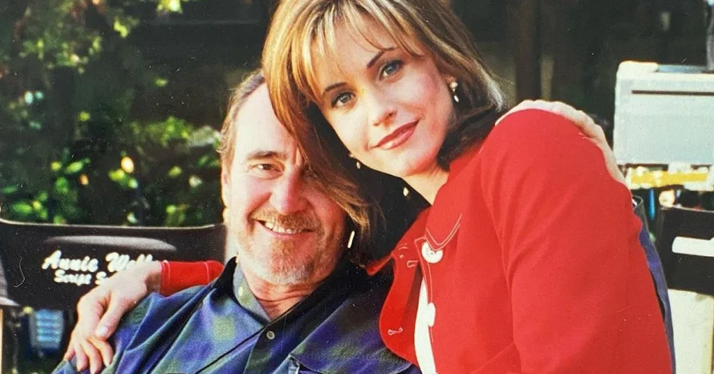 Courteney Cox and Wes Craven