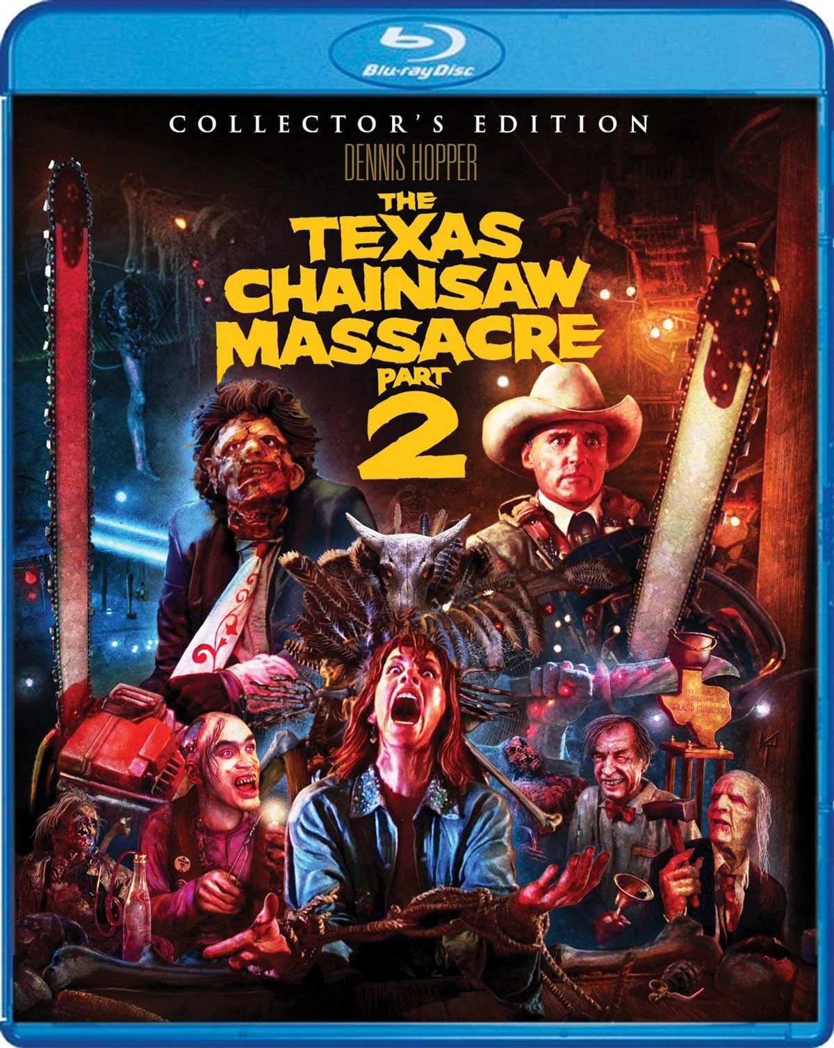 The Texas Chainsaw Massacre 2 movie on blu ray