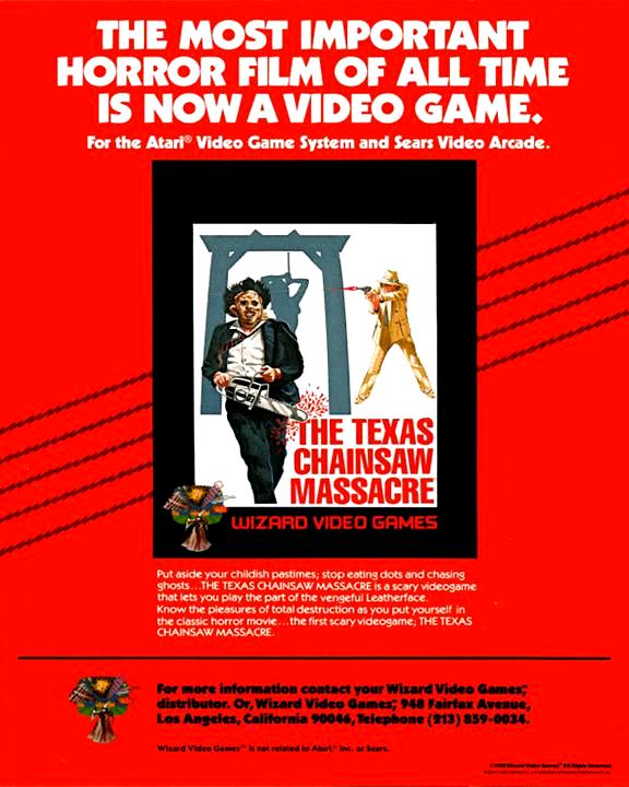 Texas chainsaw Atari 2600 game