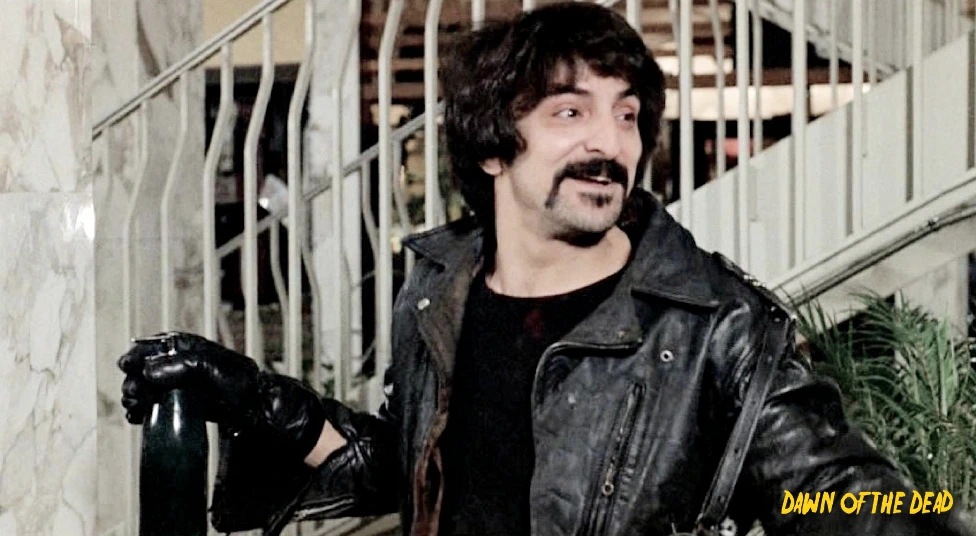 Tom Savini on the set of Dawn of the Dead in 1978