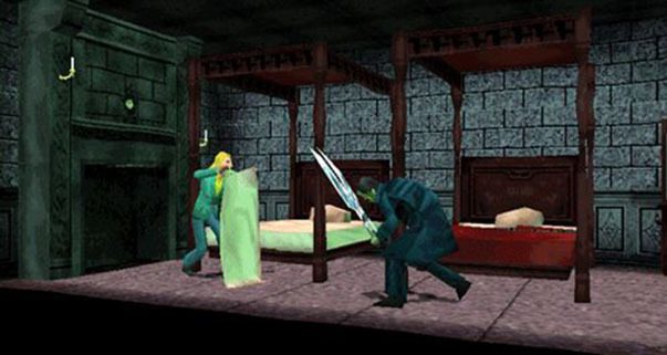 Gameplay footage from the video game the clocktower a horror game for ps1