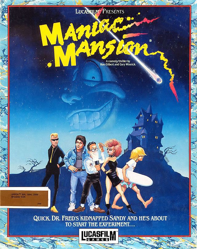 The boxart for Maniac Mansion
