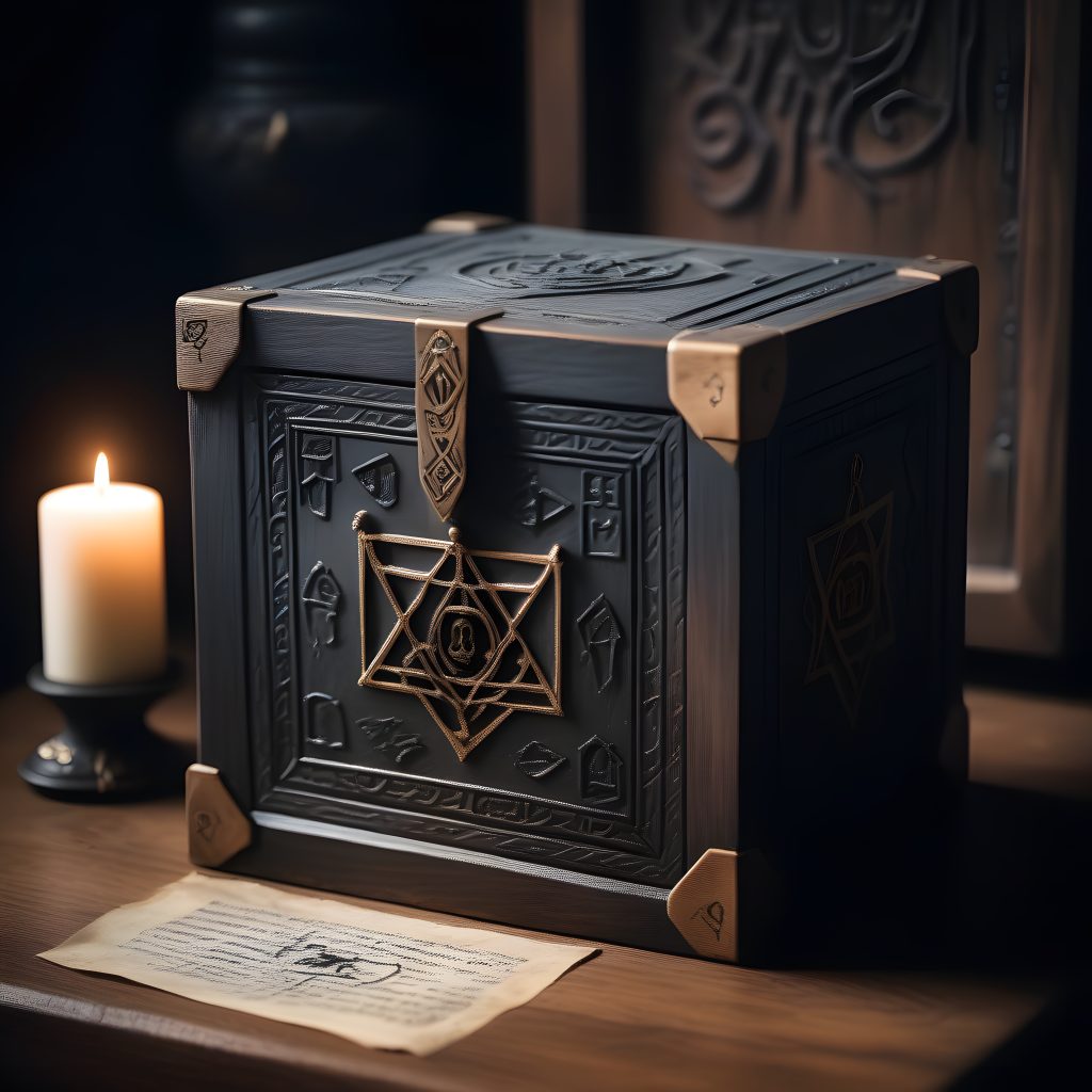 A strange brass sealed Dybbuk Box in mint condition