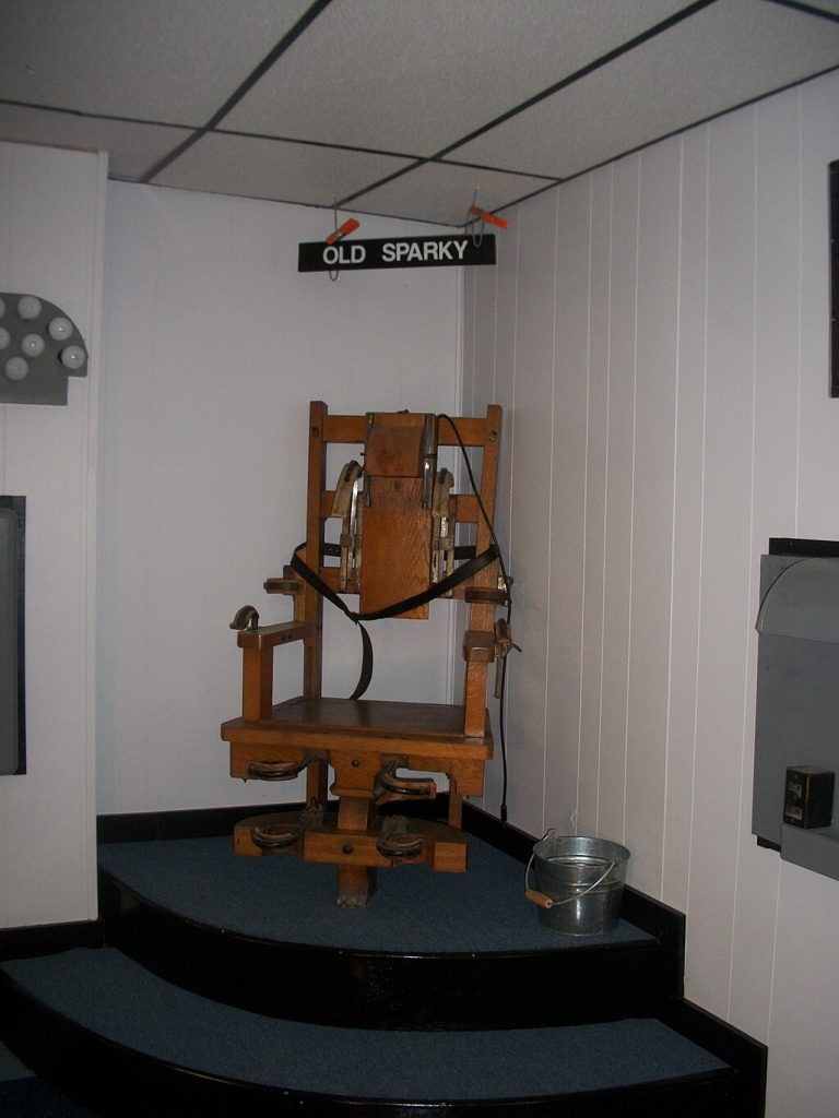 The infamous 'Old Sparky' electric chair