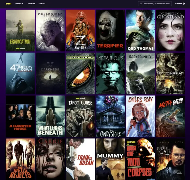 Free Horror Movies to Stream